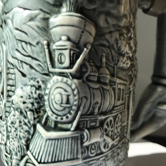 Locomotive Railroad Collector Stein 1982 Made in Brazil - Picture 8 of 9